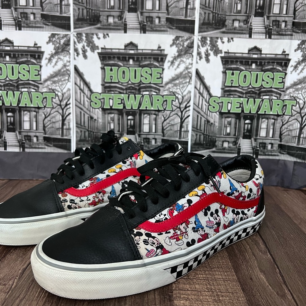 Vans Mickey Mouse Red and Black Sneakers